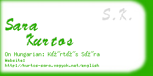 sara kurtos business card